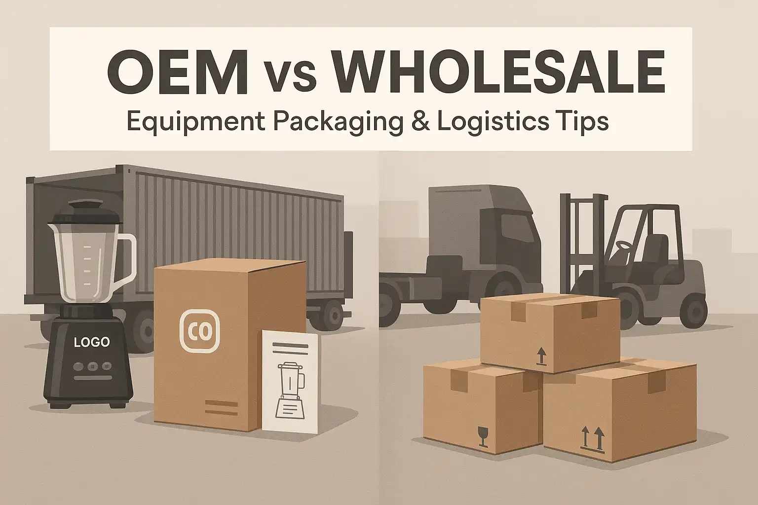 Comparison of OEM and wholesale packaging and shipping methods.